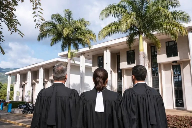 Avocats devant le Tribunal de Saint-Denis