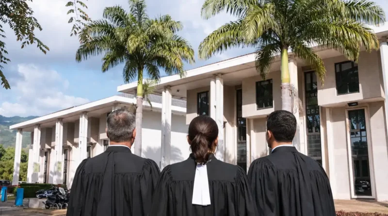Avocats devant le Tribunal de Saint-Denis