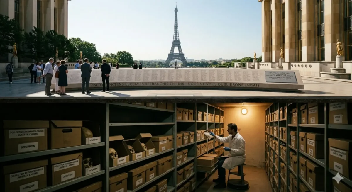 Mémorial et crânes au Trocadéro